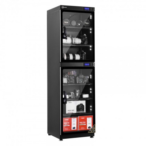 Tủ chống ẩm cao cấp Nikatei NC-180S viền nhôm mạ bạc